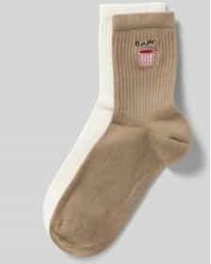 Jake*s Sokken Met Motiefstitching - Naturel