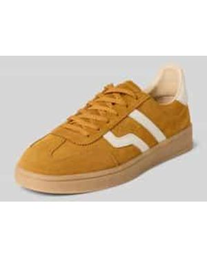 GANT Sneakers Van Leer Met Vetersluiting - Naturel