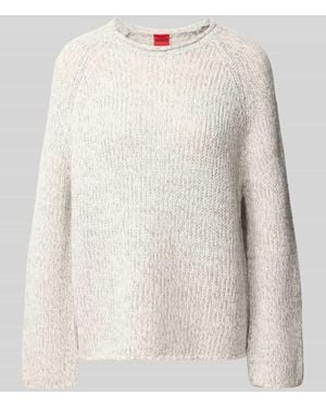 HUGO Regular Fit Pullover aus Woll-Alpaka-Mix Modell 'Selley' - Natur