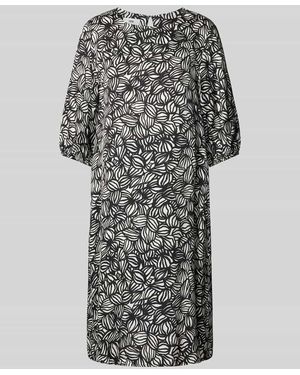 Cinque Knielanges Kleid mit Rundhalsausschnitt Modell 'DAHLIO' - Grau