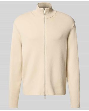 SELECTED Relaxed Fit Strickjacke aus Viskose-Mix Modell 'TELLER' - Natur