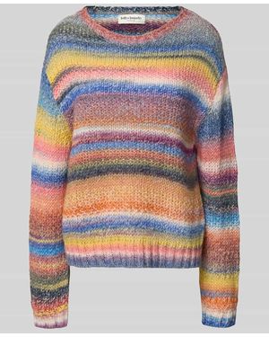 Lolly's Laundry Strickpullover mit Rundhalsausschnitt Modell 'Fairhaven' - Grau