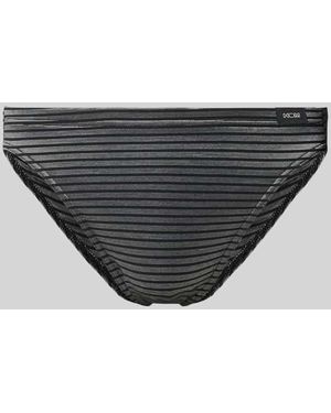 Hom Slim Fit Slips mit Logo-Patch - Schwarz