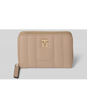 Tommy Hilfiger Portemonnaie mit Steppnähten - Natur