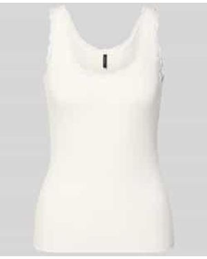 Vero Moda Slim Fit Tanktop Van Mix Van Biologisch Katoen Model 'Nana' - Naturel