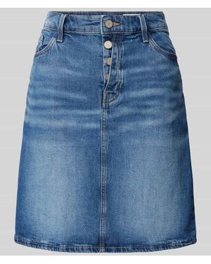 S.oliver Regular Fit Jeansrock Aus Baumwoll-Mix Modell 'Skirt' - Blau