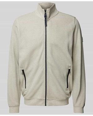Lerros Sweatjacke mit Label-Patch Modell 'SELANIK' - Natur