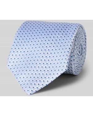 Olymp Seidenkrawatte im Allover-Look (7,5 cm) - Blau