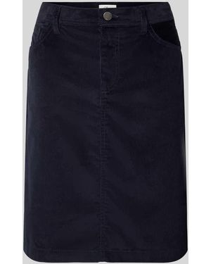S.oliver Ausgestellter Mini-Rock in Cord-Optik - Blau