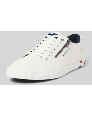 Tom Tailor Low Top Sneaker mit Reißverschluss - Weiß