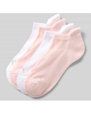 PUMA Socken aus Baumwoll-Mix im 4er-Pack Modell 'Cushioned' - Weiß