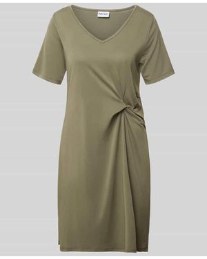 Pieces Regular Fit Freizeitkleid aus Viskose-Mix Modell 'ANORA' - Grün