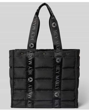 HEY MARLY Shopper mit Label-Details Modell 'Best Buddy' - Schwarz