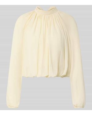 Mango Regular Fit Bluse mit rückseitiger Schnürung Modell 'NUBE' - Natur