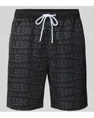 Ellesse Korte Regular Fit Broek Met Tunnelkoord - Zwart