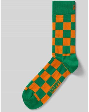 Happy Socks Socken aus Baumwoll-Mix Modell 'CHECKERBOARD' - Grün