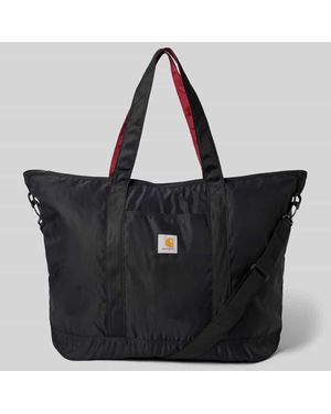 Carhartt Shopper mit Label-Detail Modell 'Alumni Tote Bag' - Schwarz