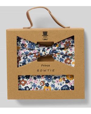 Prince BOWTIE Fliege und Einstecktuch im Set - Blau