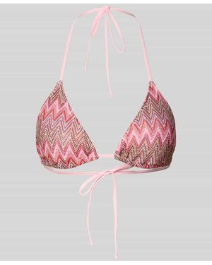 Pieces Bikini-Oberteil mit Allover-Muster - Pink