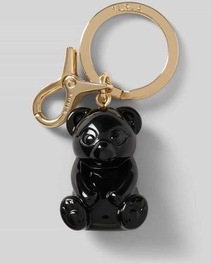 Furla Schlüsselanhänger mit Bär-Applikation Modell 'HASHTAG BEAR' - Schwarz
