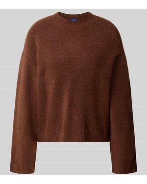 HUGO Pullover mit Logo-Stitching Modell 'Susy_B' - Braun