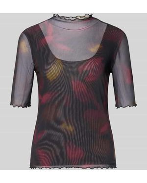 Zero Slim Fit T-Shirt in semitransparentem Design - Schwarz