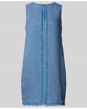 Stefanel Mini-Jurk Met Franjes - Blauw