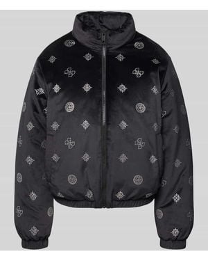 Guess Jacke im Allover-Look Modell 'AMALIA' - Schwarz