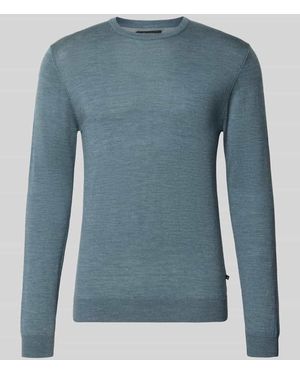 Matíníque Strickpullover mit gerippten Abschlüssen Modell 'Margrate' - Blau