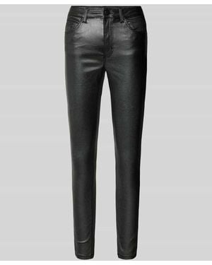 Vila Skinny Fit Jeans mit Glitter-Effekt Modell 'SARAH' - Grau