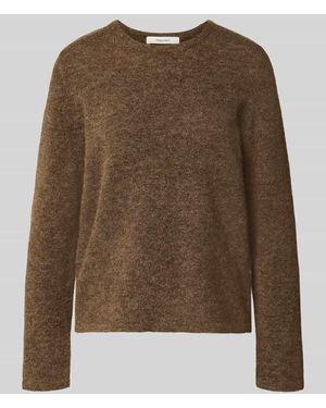 SELECTED Regular Fit Pullover aus Woll-Mix Modell 'LULU' - Braun