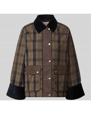 GANT Regular Fit Hemdjacke mit Allover-Muster - Braun