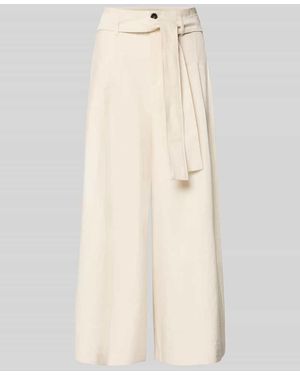 MAX&Co. Regular Fit Weite Hose mit Bindegürtel Modell 'LEGENDA' - Natur