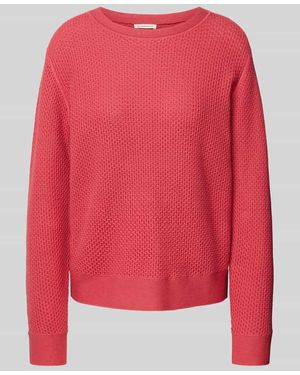 Tom Tailor Regular Fit Strickpullover Aus Reiner Baumwolle - Rot