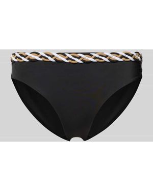 BOSS Regular Fit Bikinihose mit geflochtenem Bund - Schwarz