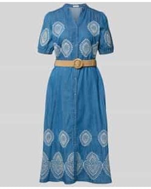 MORE&MORE Midi-Jurk - Blauw