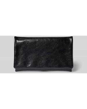 Abro⁺ Clutch aus echtem Leder mit Strukturmuster - Grau