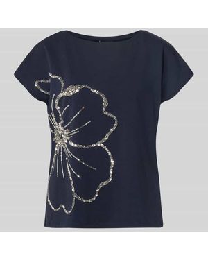 S.oliver Regular Fit T-Shirt aus Baumwoll-Mix - Blau