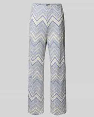 S.oliver Wide Leg Gebreide Broek Van Gebreide Jersey - Grijs