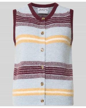 Jake*s Regular Fit Pullunder mit Woll-Anteil - Lila