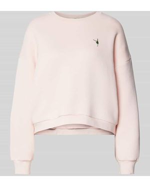 Lanius Sweatshirt mit Rundhalsausschnitt - Natur