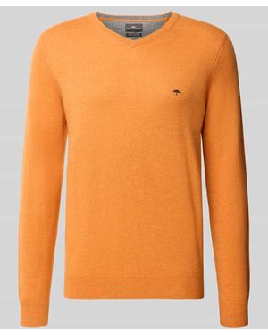 Fynch-Hatton Strickpullover aus Woll-Kaschmir-Mix - Orange