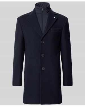 Manuel Ritz Mantel aus Woll-Mix - Blau
