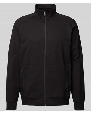 J.o.y. Sweatjacke mit Stehkragen Modell 'RAMON' - Schwarz