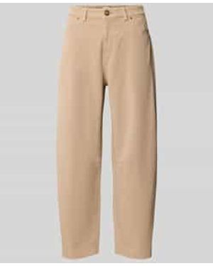 Seductive Barrel Fit Broek Met Steekzakken Model 'Micki' - Naturel