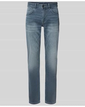 PME LEGEND Jeans mit Label-Print - Blau