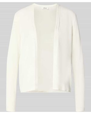 S.oliver Regular Fit Cardigan Baumwoll-Viskose-Mix - Weiß