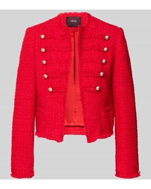 Mango Blazer in Bouclé-Optik Modell 'CAROLINA' - Rot