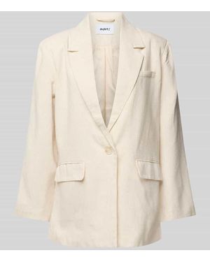 Moves Regular Fit Blazer Mit Pattentaschen Modell 'Daizy' - Natur