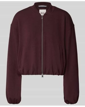Brax Regular Fit Sweatjacke aus Viskose-Mix - Rot